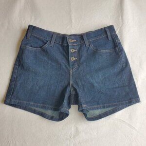 Levis Dark Wash Button Fly Jeans Shorts Size 8